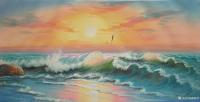 艺术家黄联合日记:油画作品《大海》创作思想：海是原始的，海是新生的，海是灿烂斑【图0】