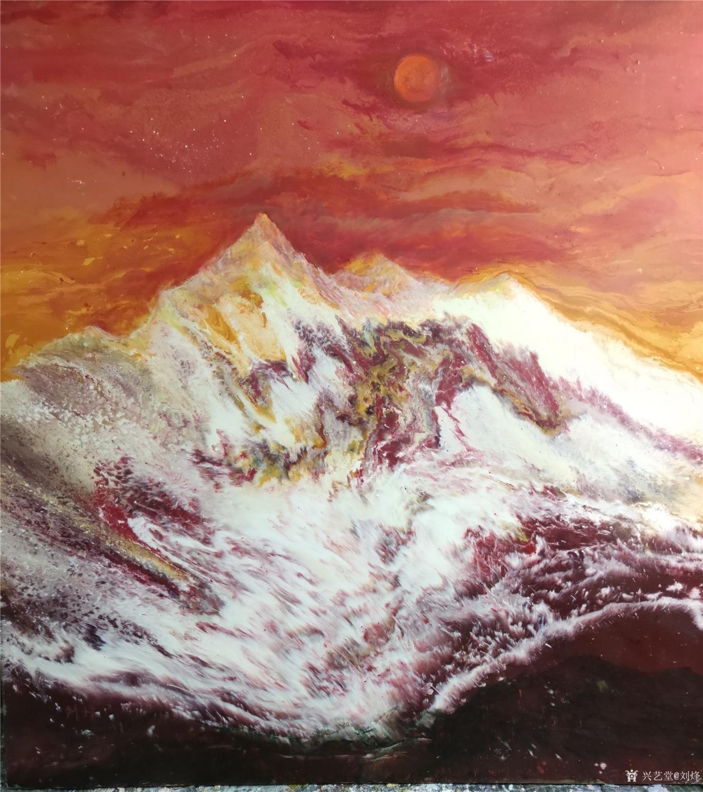 刘烽国画作品《红日》【图0】