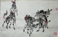 艺术家王文明日记:国画小毛驴练笔作品，每日一课。
附：画家秘彦明点评作品：王【图1】