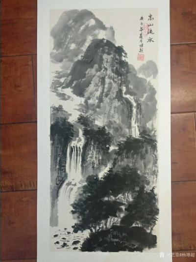 杨增超日记-国画山水画作品《高山流水》《观瀑图》《源远流长》《江南春晓》，作品尺寸四尺竖幅6【图5】
