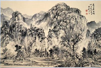 阎敏日记-庚子夏日英德山水写生记：“飞借桂林山，漓水换明迳。
粤北赏奇景，英西写峰林。”【图4】