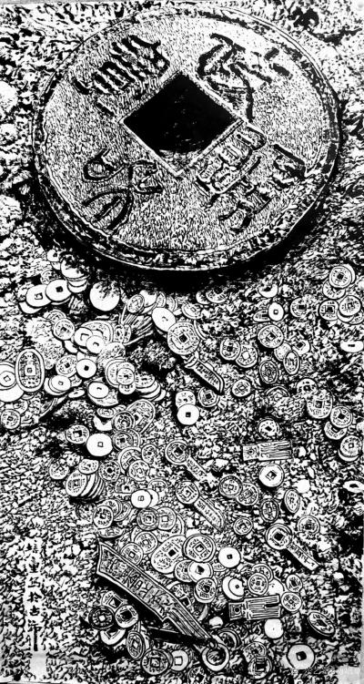 马培童日记-“焦墨画特色的写与刻”童心写历（16）；
  焦墨艺术，于艺论道，艺道合一，其【图2】