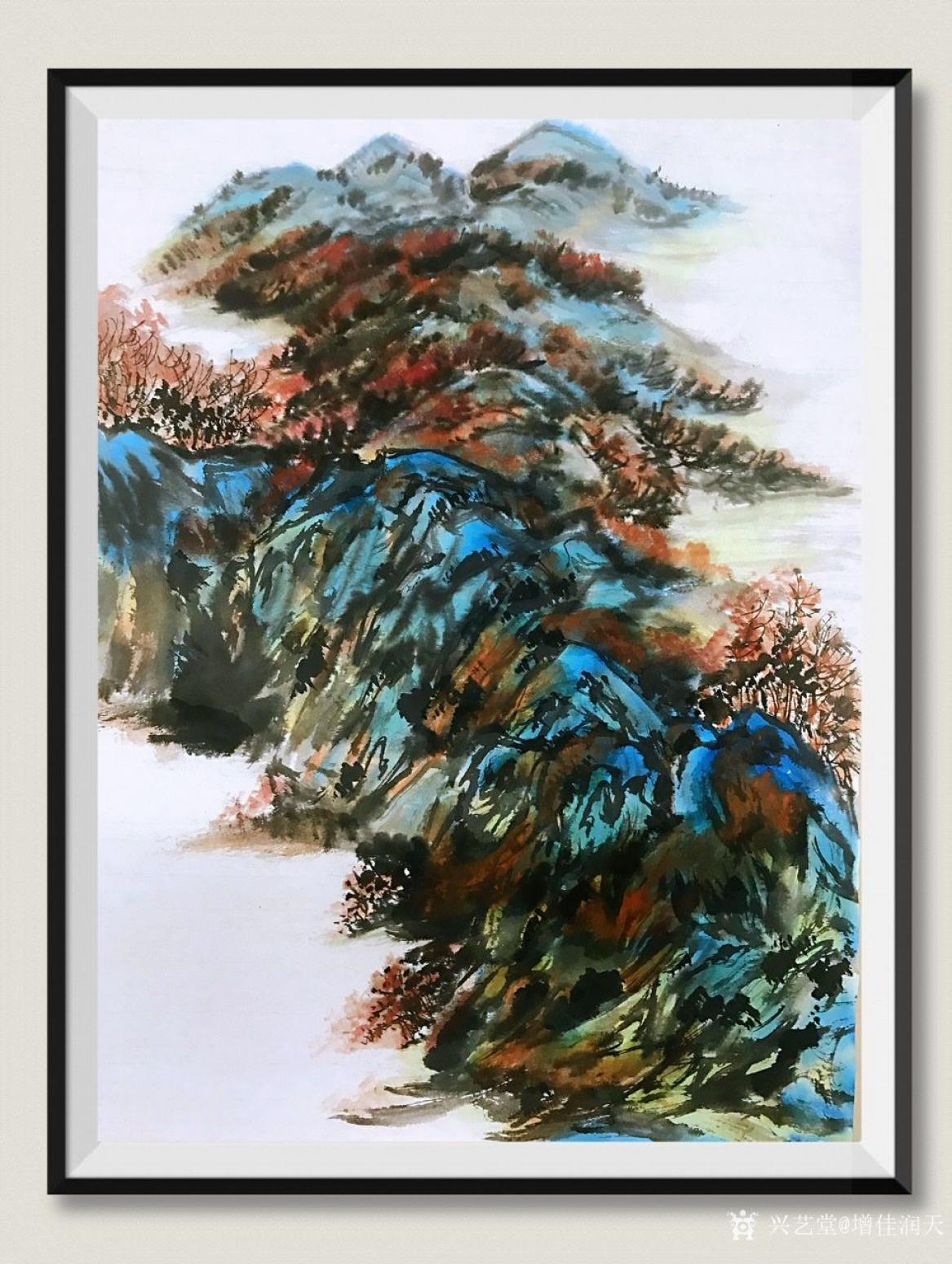 蒋增佳国画作品《遥远的故乡》