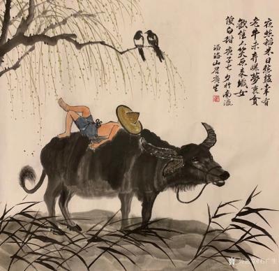 石广生日记-国画《七夕应景-夜愁稻米日愁盐》
  时逢七夕，挥笔应景。古人曰“笔墨当随时代【图1】