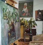 杨洪顺日志-油画写生作品《向日葵》，第5天，画到叶子都枯萎了，好好干活，【图2】