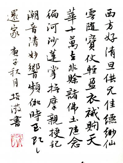 陈培泼日记-学书系列：录《裴将军诗》，《望江南·西方好》；
《裴将军诗》全文内容：
裴将【图5】