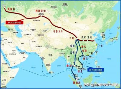 杨牧青日记-这是以甘肃兰州为坐标点的当今交通构架图，非常好！陇山以西的