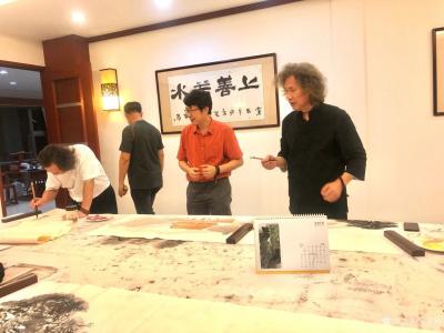 叶仲桥生活-9月19日广东朝朝酒业有限公司专门为我举办了一场书画交流、品酒会，讲述我这二年来【图3】