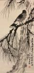 石广生日志-国画水墨写意画《居于高位者未必是什么好鸟》；作品尺寸
创作【图1】