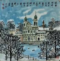 艺术家刘应雄日记:刘应雄中外风情画展作品选（欧洲瑞士系列）：
《楚格的冬天》【图5】