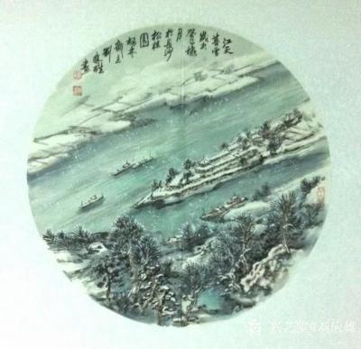 刘应雄日记-月圆圆，画圆圆，潇湘八景团圆圆。
国画山水画《潇湘八景》，祝朋友们双节快乐！！【图5】