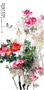 艺术品图片：艺术家周顺生国画作品名称《王志强月季王墨骨精品》议价