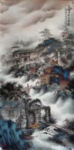 艺术品图片：艺术家周顺生国画作品名称《周顺生四尺漓水长流》价格1688.00 元