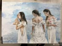 艺术家周海波日记:画水彩，起稿都花不少时间。
每次收笔时，心情都颇为复杂，下【图3】