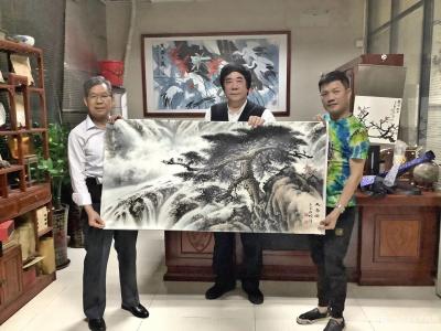 罗树辉收藏-11月11日下午，由黎展华主席引荐，到曾总办公室雅聚。幸会了黎主席和曾总的一班艺【图1】