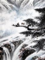 艺术家罗树辉日记:再画四尺整纸国画山水苍松《天寿图》。
  石- -是女娲补【图3】