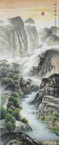 宁建华国画作品《山水画-旭日东升》价格1800.00元