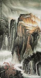 宁建华国画作品《山水画-太行金秋》价格1200.00元