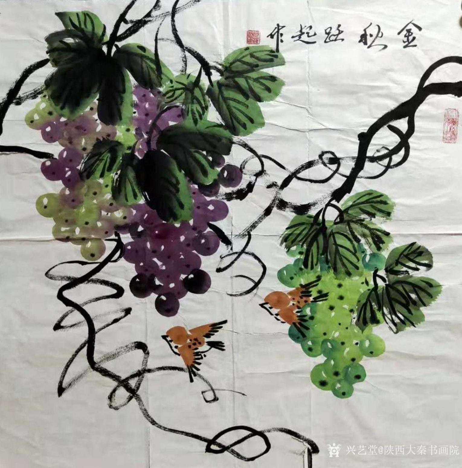 陕西大秦书画院国画作品《何跃起四尺斗方作品》