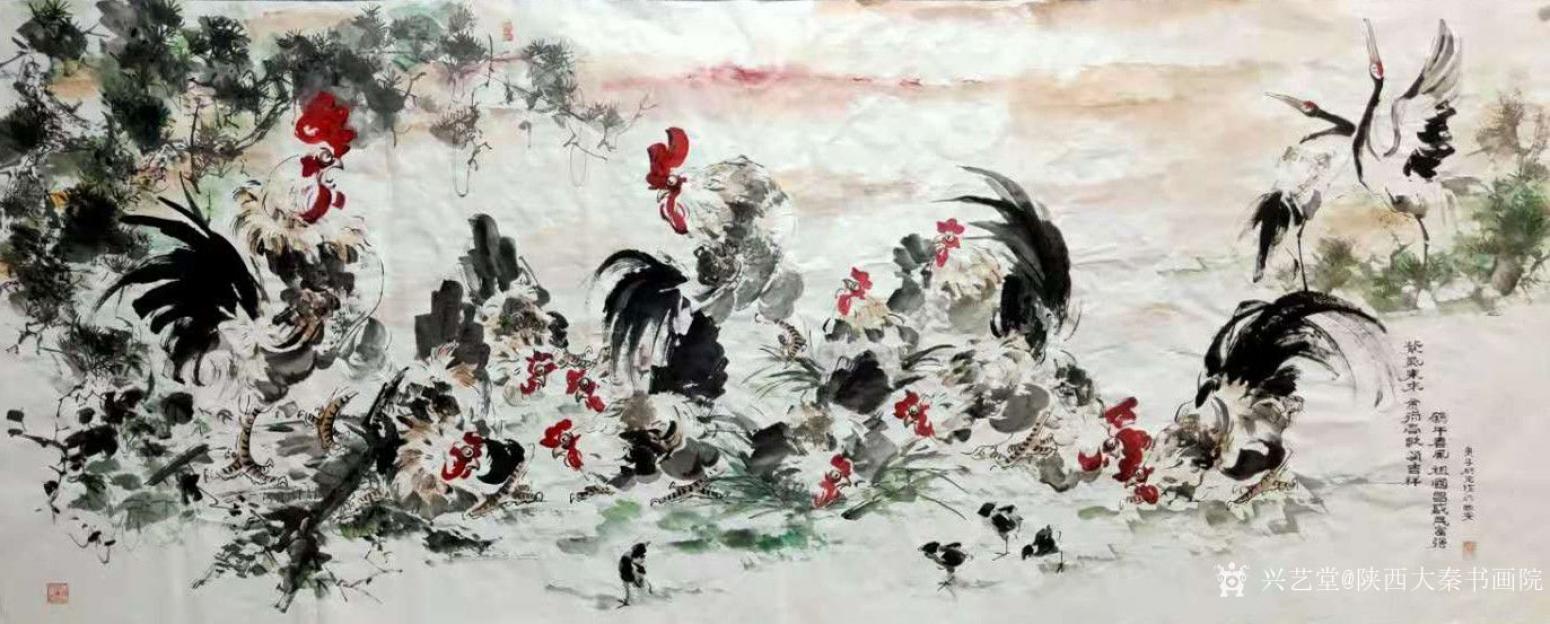 陕西大秦书画院国画作品《杜根定小八尺作品》【图0】