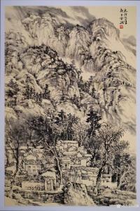 艺术品图片：艺术家阎敏国画作品名称《山水-太行写生1》议价