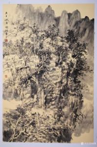 艺术品图片：艺术家阎敏国画作品名称《山水-太行写生2》议价