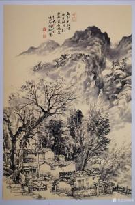 艺术品图片：艺术家阎敏国画作品名称《山水-太行写生5》议价