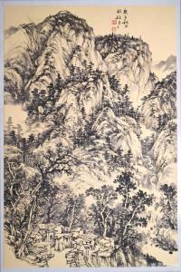 艺术品图片：艺术家阎敏国画作品名称《山水-太行写生10》议价