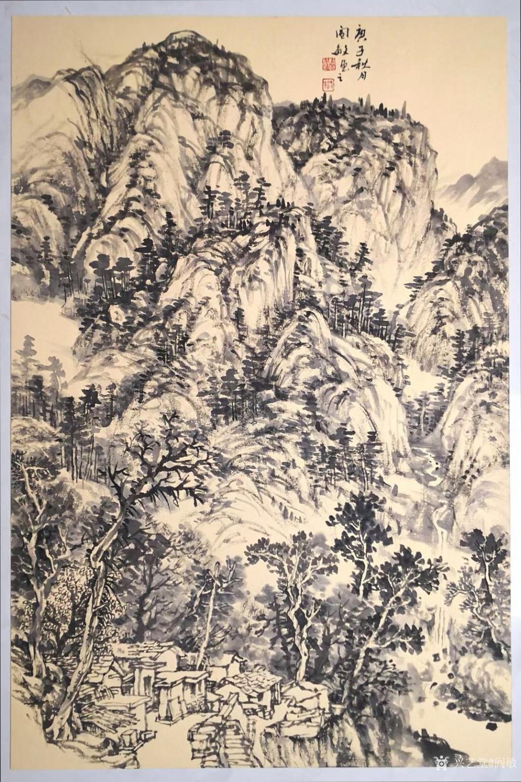 阎敏国画作品《山水-太行写生10》【图0】