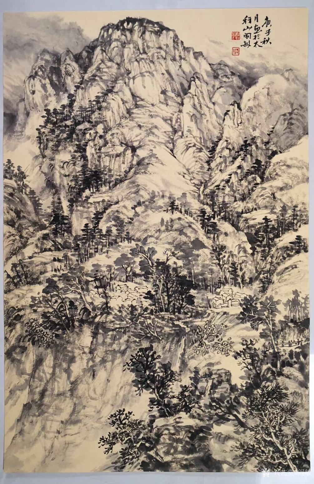 阎敏国画作品《山水-太行写生14》【图0】