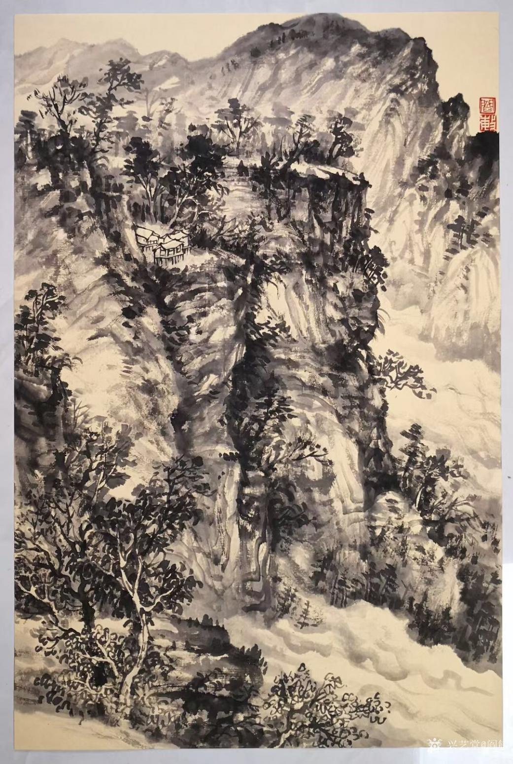 阎敏国画作品《山水-太行写生20》【图0】