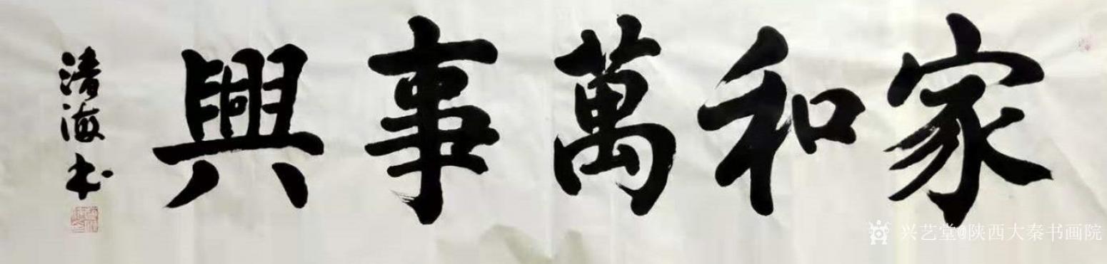 陕西大秦书画院书法作品《赵清海家和万事兴》【图0】