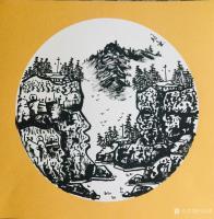 艺术家马培童日记:马培童焦墨山水画系列作品欣赏，庚子年小卡作品。
岩画之美，【图0】