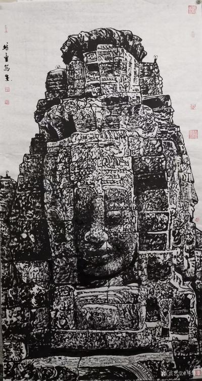 马培童日记-焦墨刻石皴法：
  焦墨艺术，一定要给观众精神上的享受，和精神上的满足。因此我【图2】