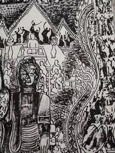 马培童日记-焦墨论道心中有禅“相守如一”童心写历（41）
 焦墨论道心中有禅，枯笔渴墨润含【图3】