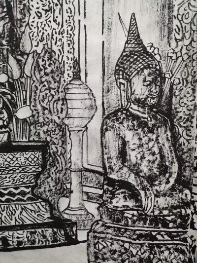 马培童日记-焦墨画“净化心灵”童心写历（43）
  焦墨写生创作，每幅作品所表达的主题思想【图2】