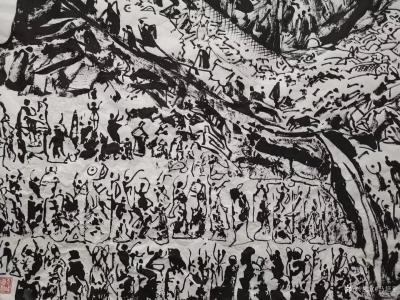 马培童日记-千佛之国焦墨画佛论道--“佛心”；童心写历（44）
 焦墨是中华民族五千年的文【图3】