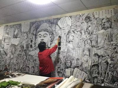 马培童日记-“焦墨佛像绘画技法原理-立意”童心写历（49）
  焦墨刻石皴法，此言准确地概【图3】