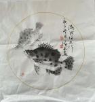冯增木日志-宣纸绘图国画鱼系列作品《海深任尔行》《鱼乐天地》《悠然自得》【图1】