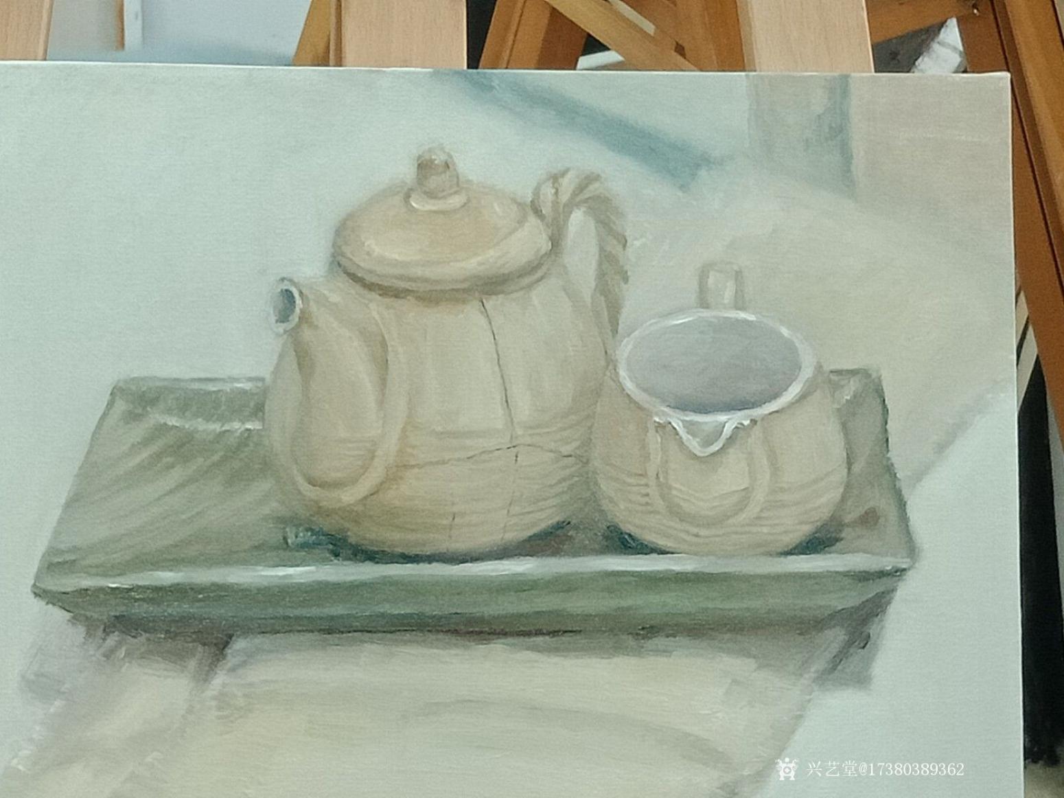 17380389362油画作品《静物》【图0】