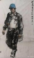 艺术家赵国毅日记:赵国毅近期国画人物画《矿工写生》系列作品，请师友赐教。
《【图0】