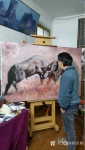 杨洪顺日志-油画作品《牛气冲天》，斗牛，象征着一种力量，智慧，拼搏精神，【图2】