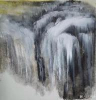 艺术家陈刚日记:天寒地冻，画室也去不了，只好在家里画一些国画扇面，共赏之。【图1】