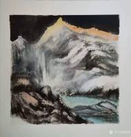 艺术家陈刚日记:天寒地冻，画室也去不了，只好在家里画一些国画扇面，共赏之。【图2】