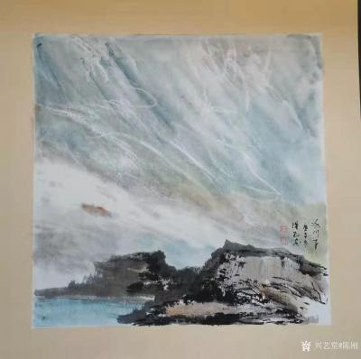 陈刚日记-天寒地冻，画室也去不了，只好在家里画一些国画扇面，共赏之。
从大山大水中飘入宇【图4】