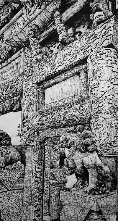 马培童日记-单县百寿坊、百狮坊
百寿坊－－座落在山东省菏泽市单县城内胜利北街。清乾隆三十年【图3】