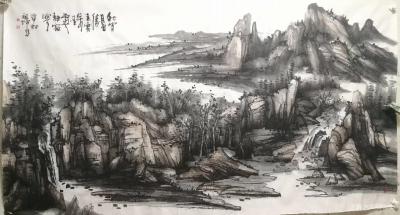 张祖坤日记-张祖坤国画山水画作品欣赏。
中国画墨与色的融合中，其过程令人兴奋，从开始落墨着【图3】