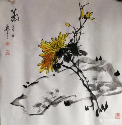 陈忠良日记-国画花鸟画作品《梅兰竹菊》四小屏，李先生订制，陈忠良辛丑年作品。分享给大家品评。【图4】