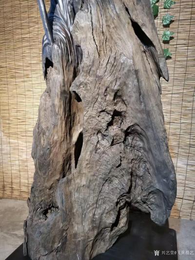 飞黄根艺日记-根雕作品《达摩祖师》；
材料：乌木红椿
尺寸：长68宽48高206
造型独【图3】