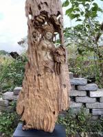 艺术家飞黄根艺日记:根雕作品：《梦回敦煌》
材料：金丝楠木 
尺寸：长63C【图0】